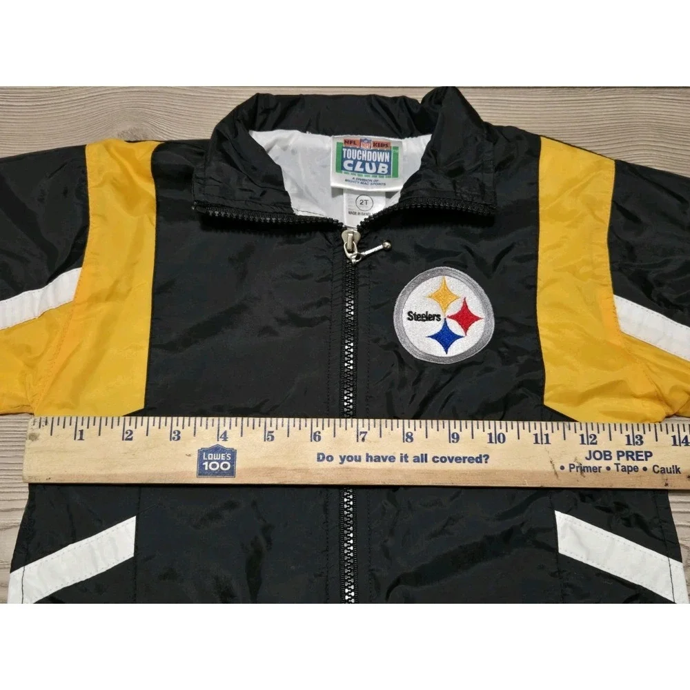 Pittsburgh Steelers Full Zip Jacket Kids 2T Windbreaker Toddler NFL Touchdown